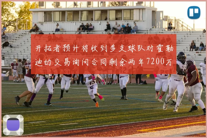 开拓者预计将收到多支球队对霍勒迪的交易询问合同剩余两年7200万